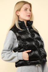 METALLIC PUFFER VEST