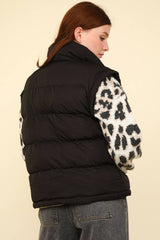 ZIP UP PUFFER VEST WITH SIDE POCKETS