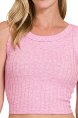 SOFT RIBBED CROP TANK TOP