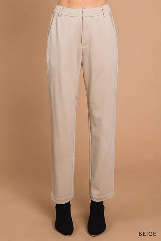 STRAIGHT LEG KNIT PANTS