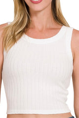 SOFT RIBBED CROP TANK TOP