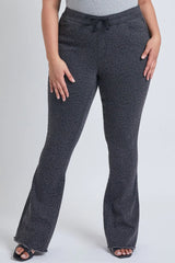 CURVY PULL ON RAW HEM FLARE JOGGERS