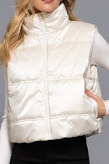 METALLIC PUFFER VEST