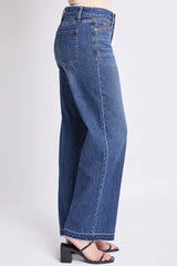HIRISE WIDE LEG JEANS WITH RELEASED HEM