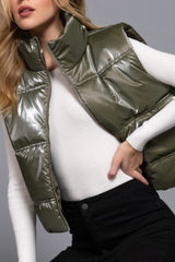 METALLIC PUFFER VEST