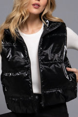 METALLIC PUFFER VEST