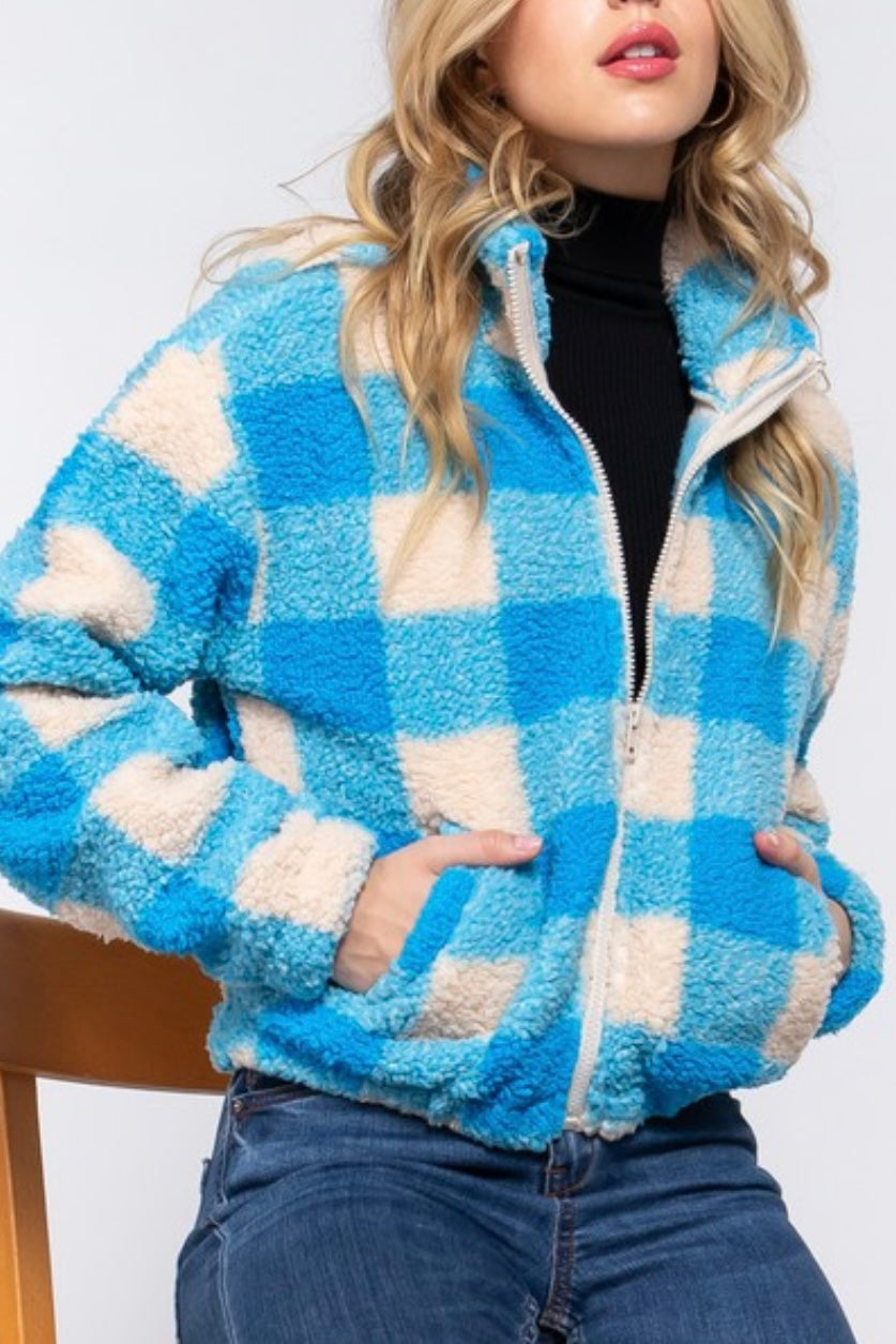 BUFFALO PLAID SHERPA JACKET