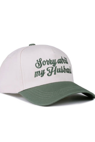 SORRY ABOUT MY HUSBAND 2 TONE ADJUSTABLE CAP