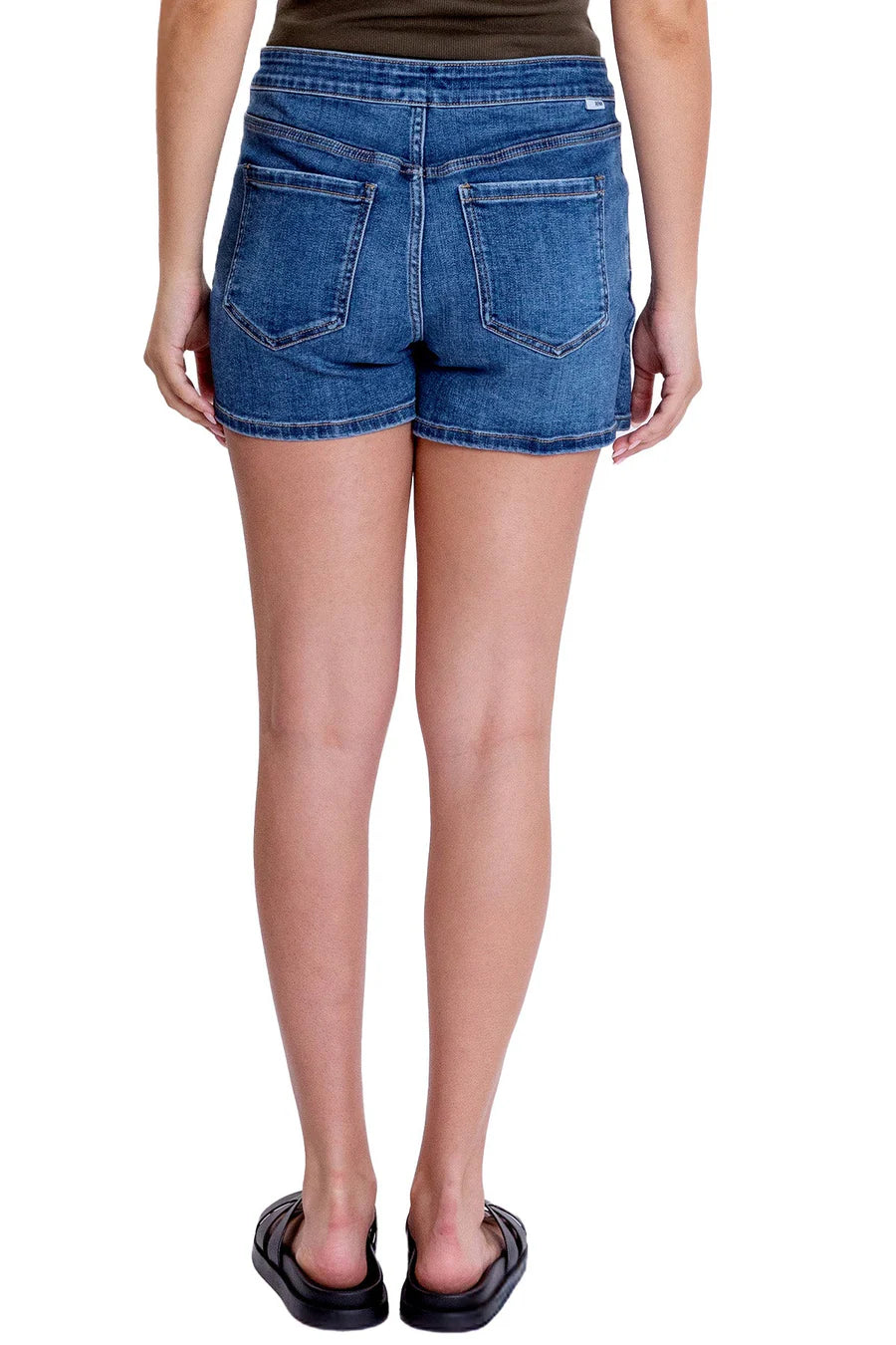 ASYMMETRICAL DENIM SKORT