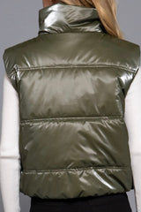 METALLIC PUFFER VEST