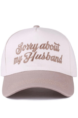 SORRY ABOUT MY HUSBAND 2 TONE ADJUSTABLE CAP