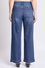 HIRISE WIDE LEG JEANS WITH RELEASED HEM