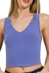 VNECK CROP TANK