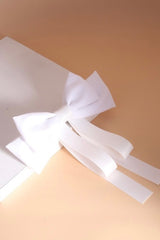 SATIN DOUBLE LAYER BOWTIE RIBBON HAIR CLIPS