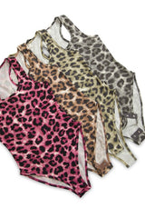 LEOPARD PRINT RACER BACK BODYSUIT