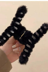 FUZZY HAIR CLIPS