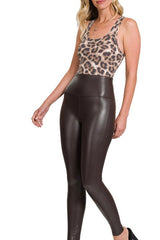 LEOPARD PRINT RACER BACK BODYSUIT