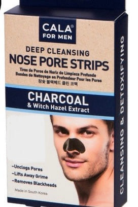 MENS CHARCOAL NOSE PORE STRIPS