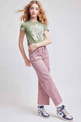 GIRLS MILLIE HIRISE WIDE LEG WITH PATCH POCKETS