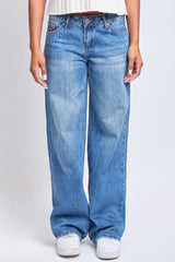 LOWRISE WIDE LEG CLEAN WASH JEANS