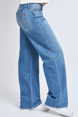 LOWRISE WIDE LEG CLEAN WASH JEANS