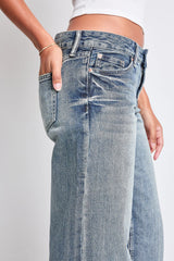 LOWRISE WIDE LEG CLEAN WASH JEANS (Copy)