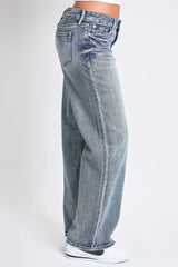 LOWRISE WIDE LEG CLEAN WASH JEANS (Copy)