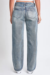 LOWRISE WIDE LEG CLEAN WASH JEANS (Copy)