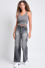 HIRISE SKATER WIDE LEG CARGO JEANS