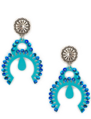 CONCHO AND NAJA EARRINGS WITH AB CRYSTAL DETAIL