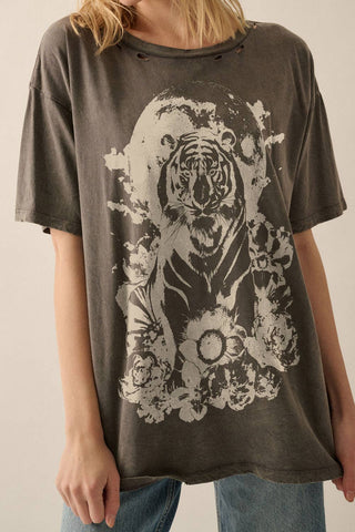 TTIGER MOON VINTAGE WASH GRAPHIC TEE