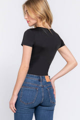 Short Sleeve Crew Neck ITY Bodysuit
