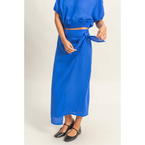 WRAP STYLE MAXI SKIRT
