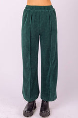 SOFT CORDUROY PINTUCK STRAIGHT LEG PANT