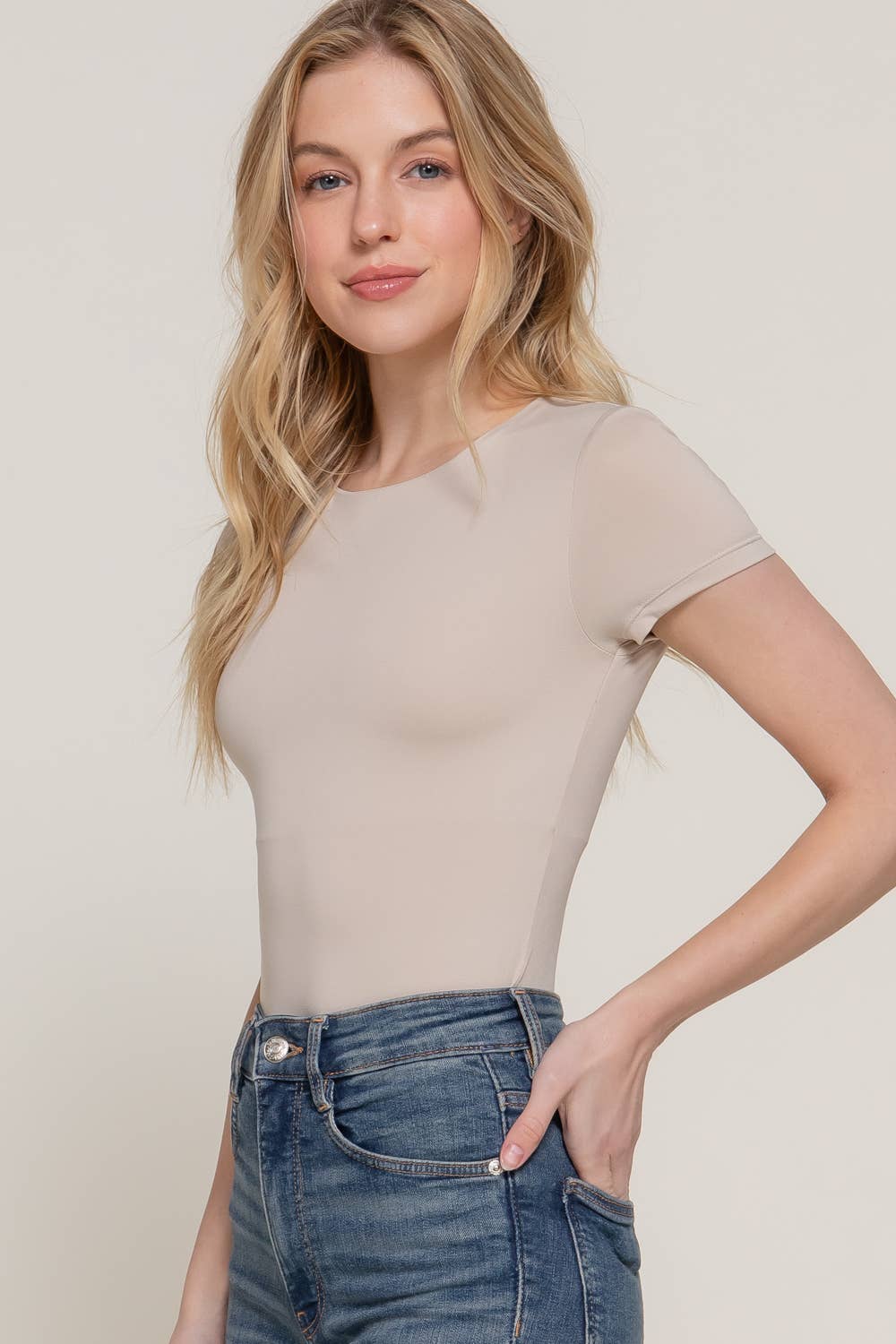 Short Sleeve Crew Neck ITY Bodysuit