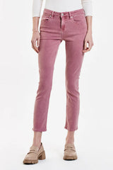 BLAIRE HIGH RISE ANKLE SLIM STRAIGHT JEANS FAWN