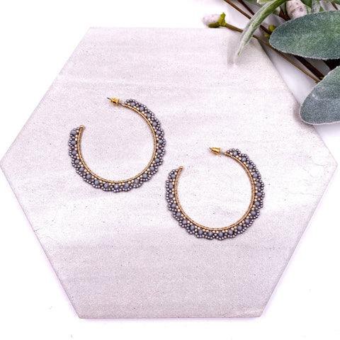 Skye Earrings - Grey