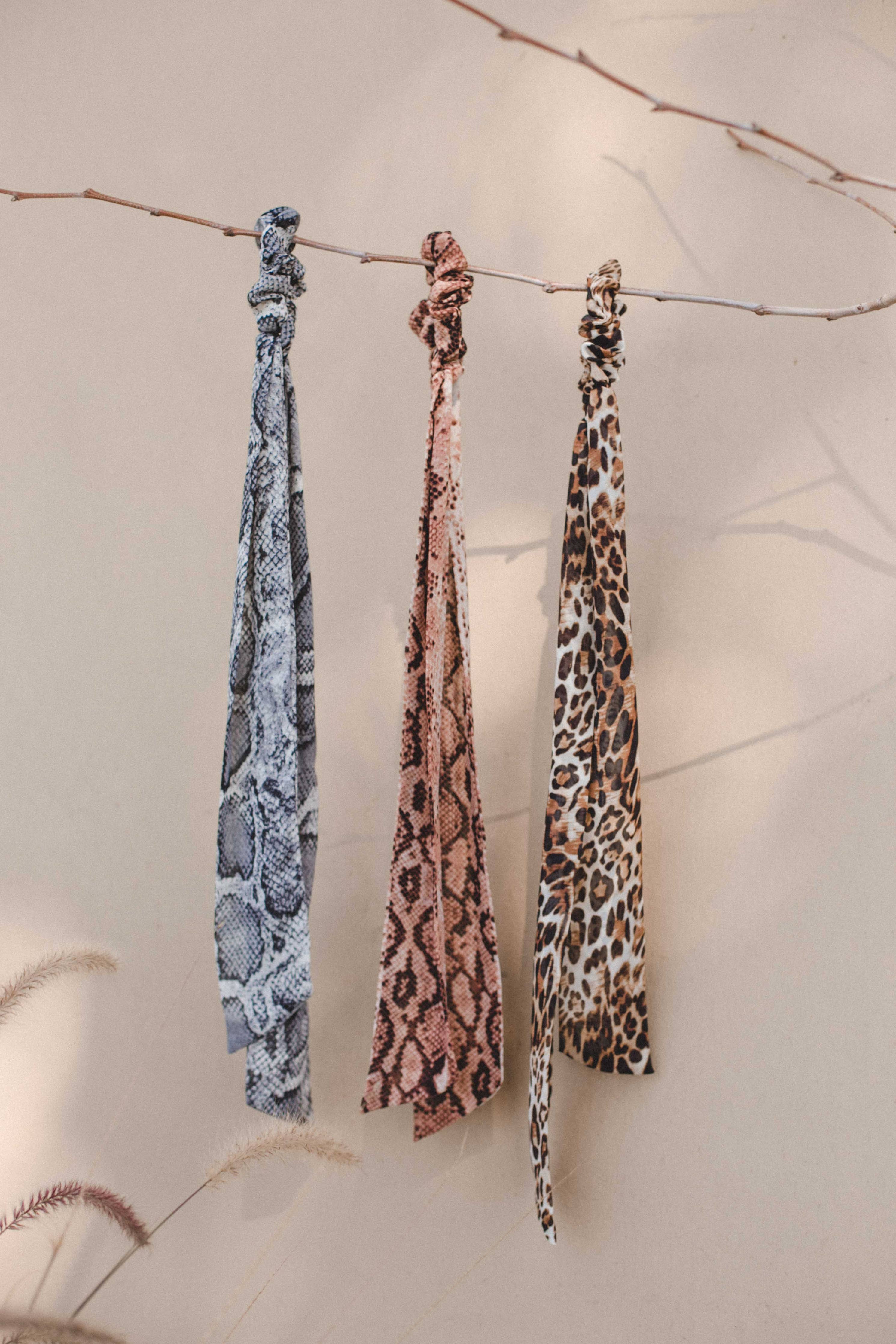 Animal Print Chiffon Scarf Hair Tie