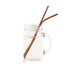 Rose Gold Stainless Steel Straw Set