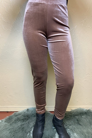 SOLID VELVET LEGGINGS