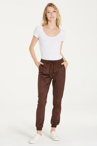 JACEY FAUX SUEDE JOGGERS