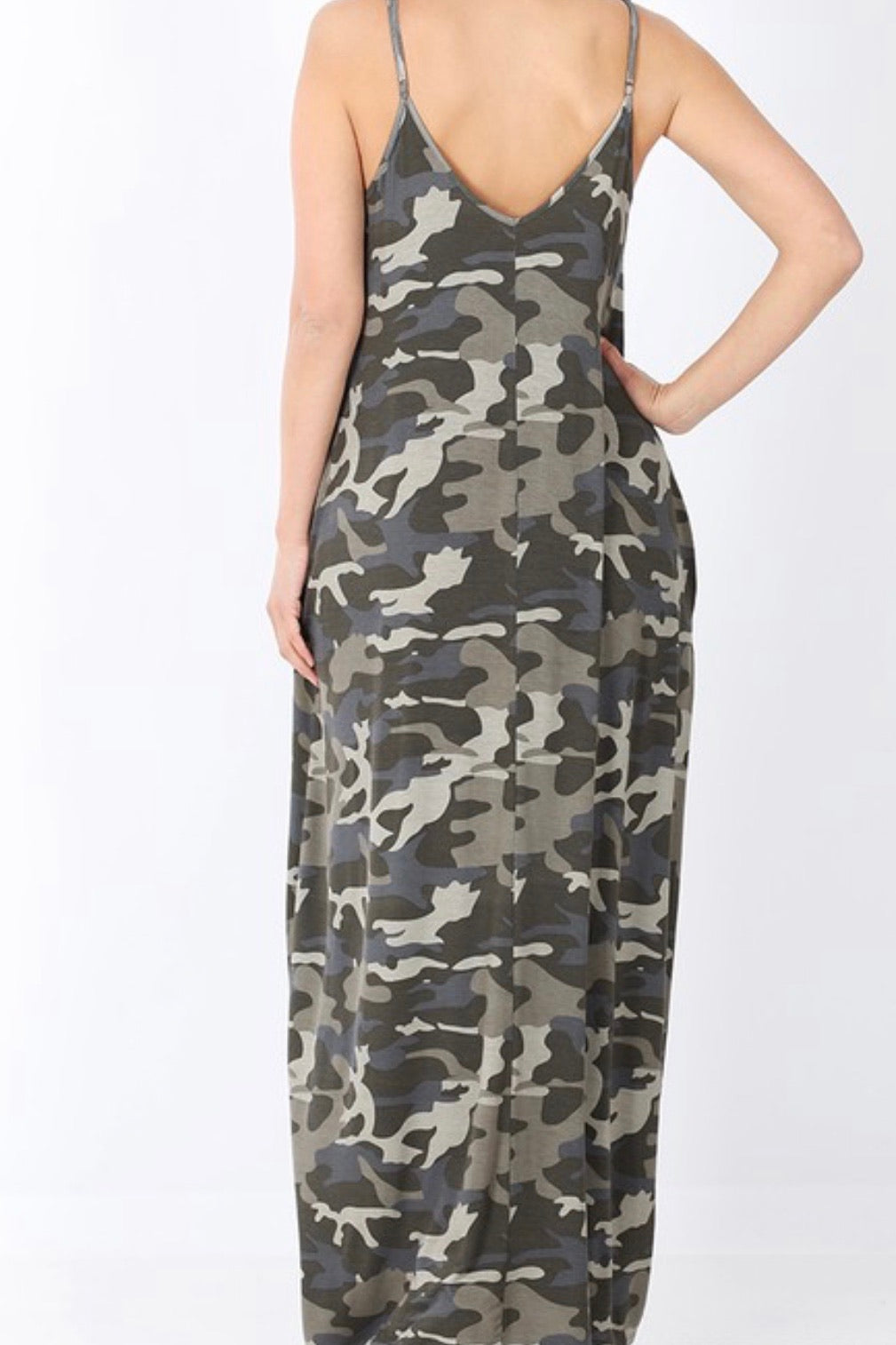 CAMI CAMO MAXI DRESS XL / DUSTY CAMO CAMI CAMO MAXI DRESS XL / DUSTY CAMO