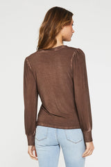 MICA RUCHED LONG SLEEVE TOP
