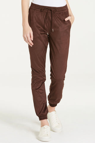 JACEY FAUX SUEDE JOGGERS