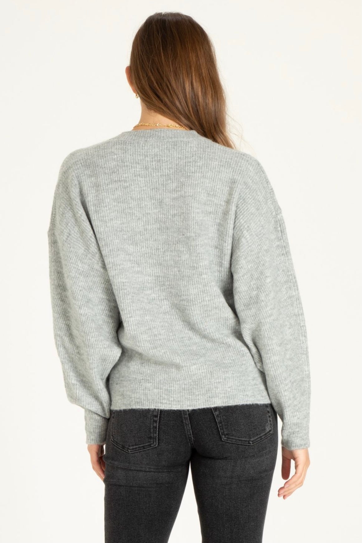 POPPY DEEP VNECK PULLOVER SWEATER WITH DOLMAN SLEEVES