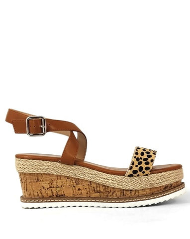 MAIA WEDGE SANDAL WITH ANKLE STRAP