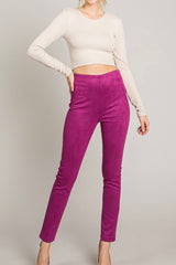 SUEDE PULLON PANTS