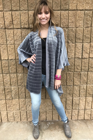 OVERSIZED VELOUR CARDI