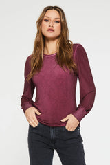 MICA RUCHED LONG SLEEVE TOP