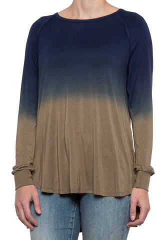 HEIDI L/S DIP DYE TOP